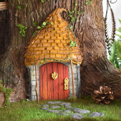 A warm welcome to the fairy house.